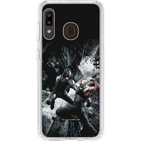 The Dark Knight Rises Batman and Bane Fighting Galaxy A20 Clear Case