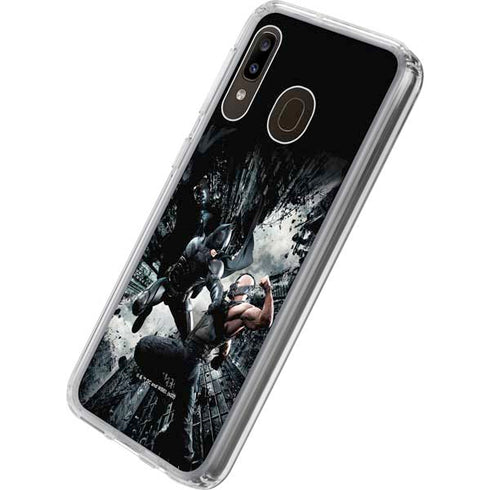 The Dark Knight Rises Batman and Bane Fighting Galaxy A20 Clear Case