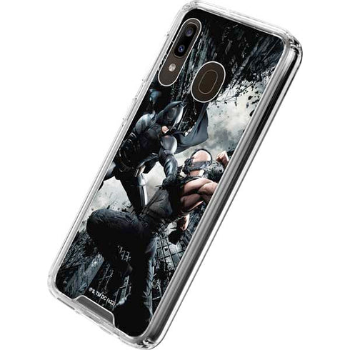 The Dark Knight Rises Batman and Bane Fighting Galaxy A30 Clear Case