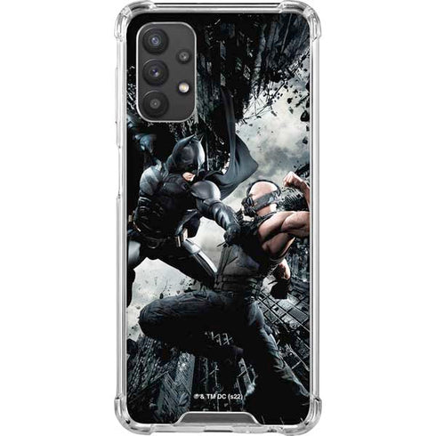 The Dark Knight Rises Batman and Bane Fighting Galaxy A32 5G Clear Case