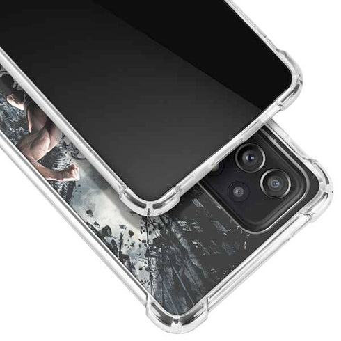 The Dark Knight Rises Batman and Bane Fighting Galaxy A52 5G Clear Case