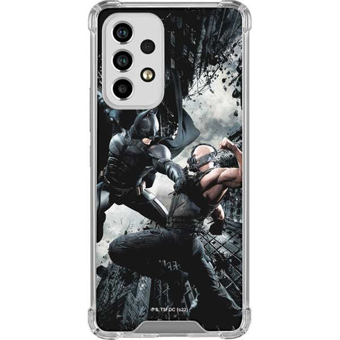The Dark Knight Rises Batman and Bane Fighting Galaxy A53 5G Clear Case