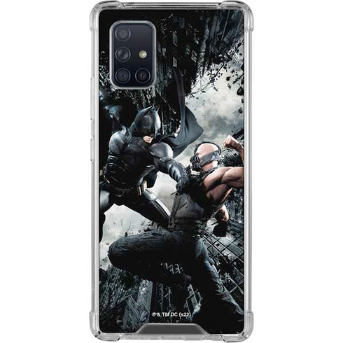 The Dark Knight Rises Batman and Bane Fighting Galaxy A71 5G Clear Case