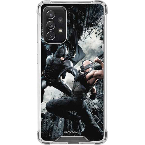 The Dark Knight Rises Batman and Bane Fighting Galaxy A72 5G Clear Case