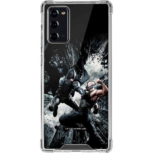 The Dark Knight Rises Batman and Bane Fighting Galaxy Note20 5G Clear Case