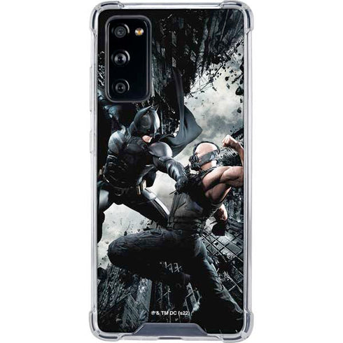 The Dark Knight Rises Batman and Bane Fighting Galaxy S20 FE Clear Case