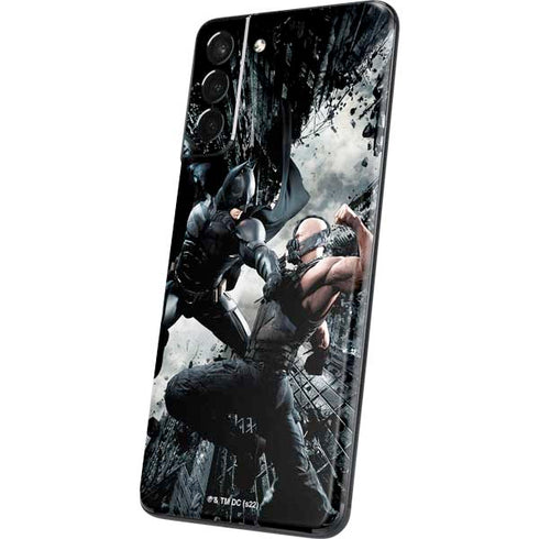 The Dark Knight Rises Batman and Bane Fighting Galaxy S21 Plus 5G Skin