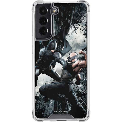 The Dark Knight Rises Batman and Bane Fighting Galaxy S22 Clear Case
