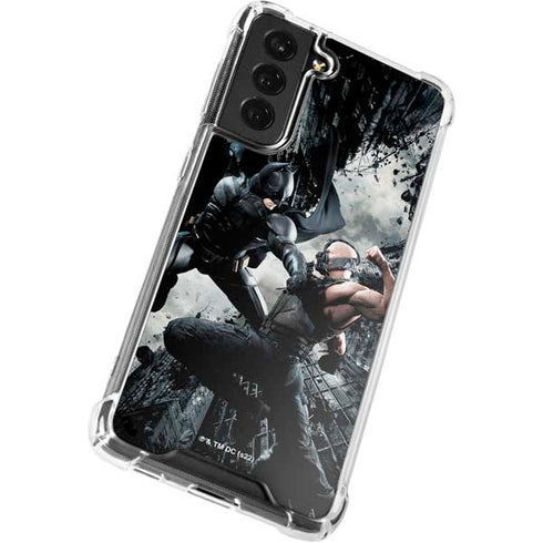The Dark Knight Rises Batman and Bane Fighting Galaxy S22 Plus Clear Case