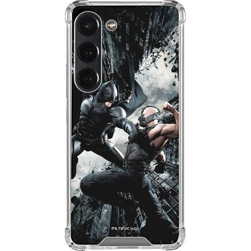 The Dark Knight Rises Batman and Bane Fighting Galaxy S23 Clear Case