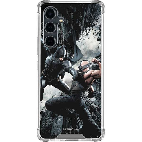 The Dark Knight Rises Batman and Bane Fighting Galaxy S23 FE Clear Case