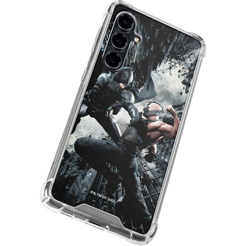 The Dark Knight Rises Batman and Bane Fighting Galaxy S23 FE Clear Case