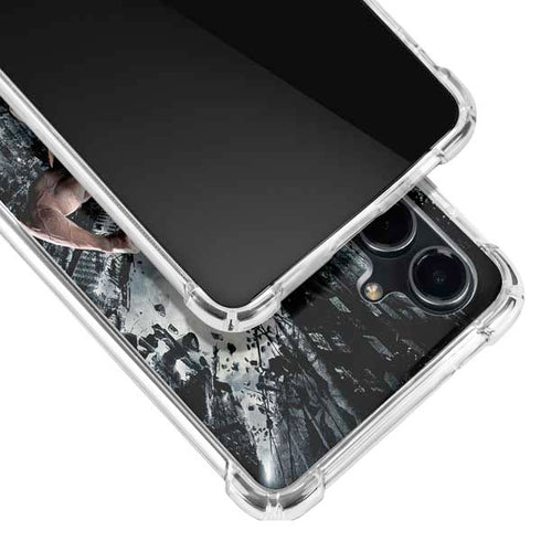 The Dark Knight Rises Batman and Bane Fighting Galaxy S23 FE Clear Case