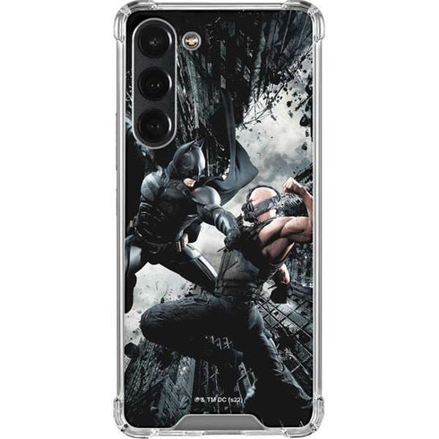 The Dark Knight Rises Batman and Bane Fighting Galaxy S23 Plus Clear Case