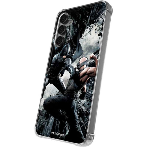 The Dark Knight Rises Batman and Bane Fighting Galaxy S24 Plus Clear Case