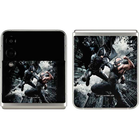 The Dark Knight Rises Batman and Bane Fighting Galaxy Z Flip3 5G Skin