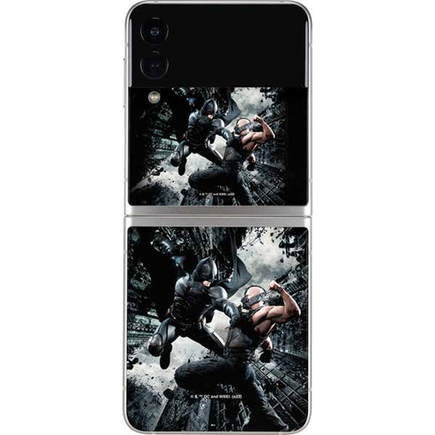The Dark Knight Rises Batman and Bane Fighting Galaxy Z Flip4 5G Skin