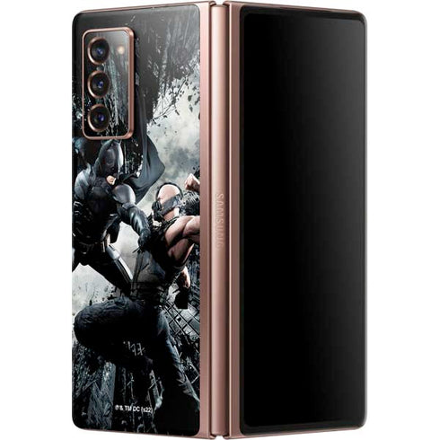 The Dark Knight Rises Batman and Bane Fighting Galaxy Z Fold2 5G Skin