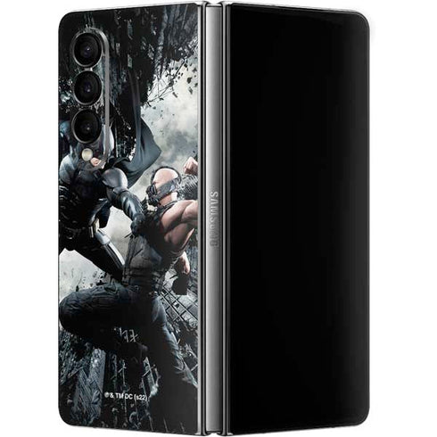 The Dark Knight Rises Batman and Bane Fighting Galaxy Z Fold4 5G Skin