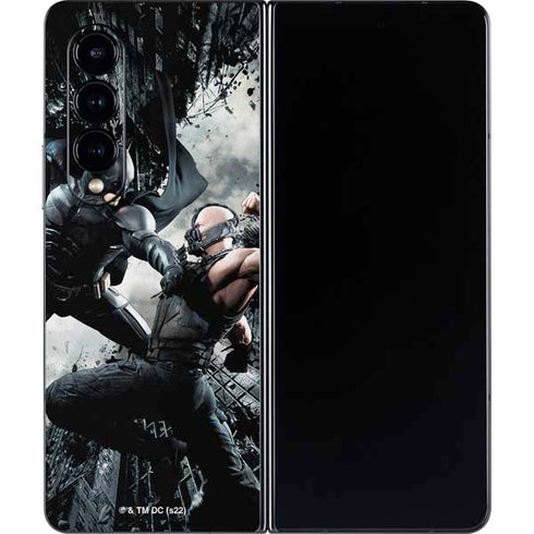 The Dark Knight Rises Batman and Bane Fighting Galaxy Z Fold4 5G Skin