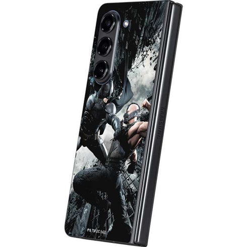 The Dark Knight Rises Batman and Bane Fighting Galaxy Z Fold5 5G Skin