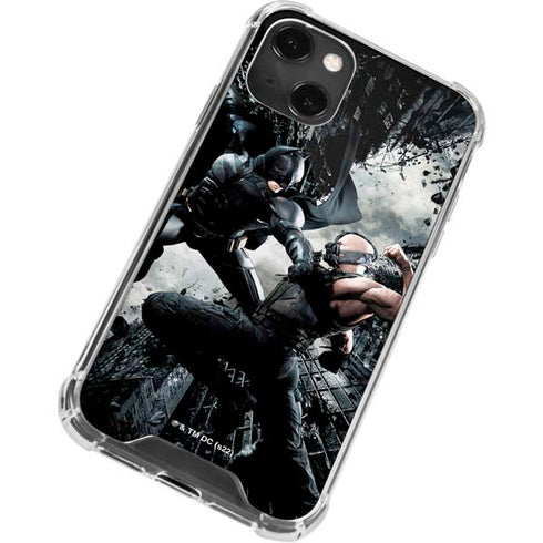 The Dark Knight Rises Batman and Bane Fighting iPhone 13 Mini Clear Case