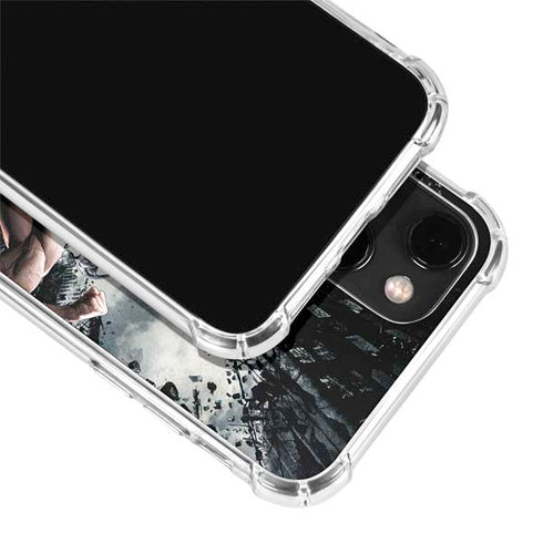 The Dark Knight Rises Batman and Bane Fighting iPhone 14 Plus Clear Case