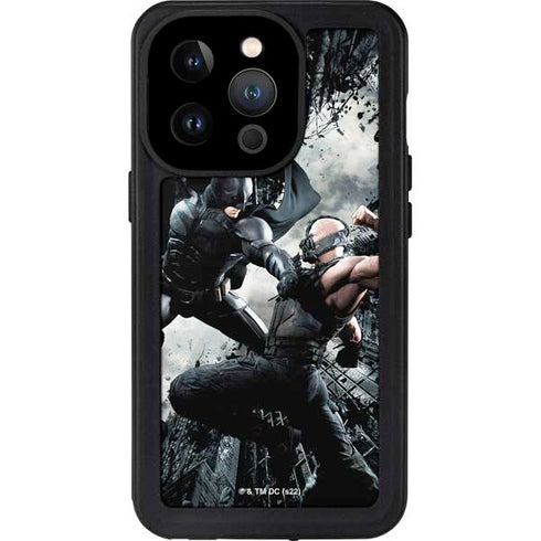The Dark Knight Rises Batman and Bane Fighting iPhone 14 Pro Waterproof Case