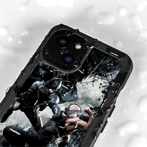 The Dark Knight Rises Batman and Bane Fighting iPhone 15 Waterproof Case