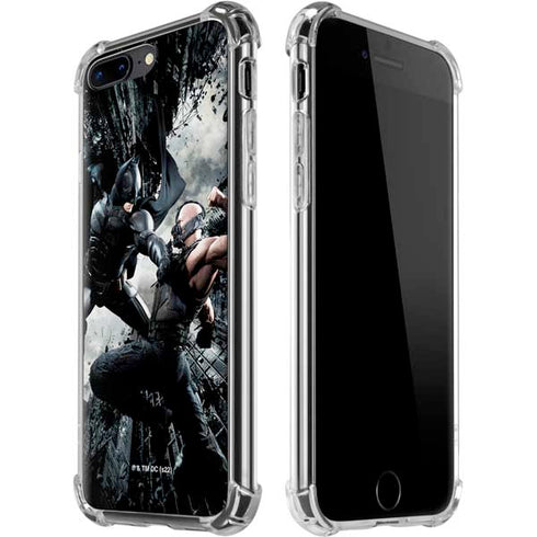 The Dark Knight Rises Batman and Bane Fighting iPhone 7/8 Plus Clear Case