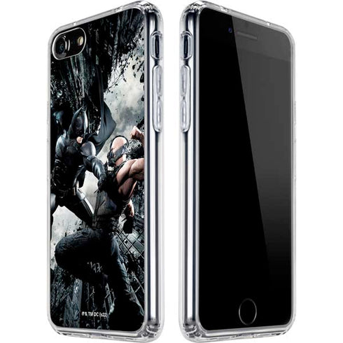 The Dark Knight Rises Batman and Bane Fighting iPhone SE (2nd & 3rd Gen) Clear Case