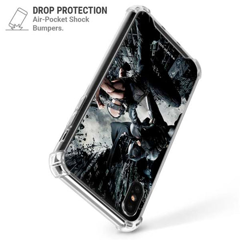 The Dark Knight Rises Batman and Bane Fighting iPhone XS Max Clear Case