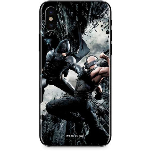 The Dark Knight Rises Batman and Bane Fighting iPhone XS Skin