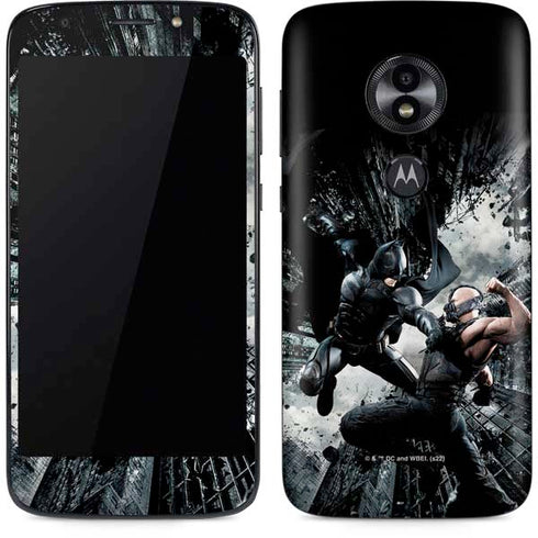 The Dark Knight Rises Batman and Bane Fighting Moto E5 Play Skin