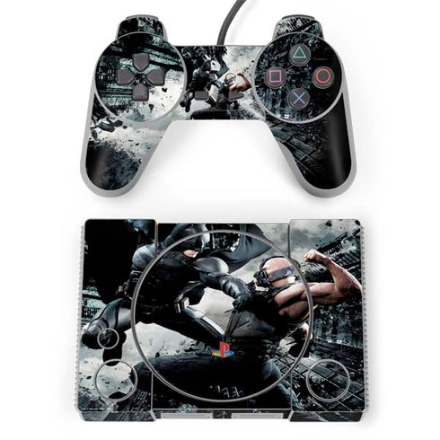 The Dark Knight Rises Batman and Bane Fighting PlayStation Classic Bundle Skin