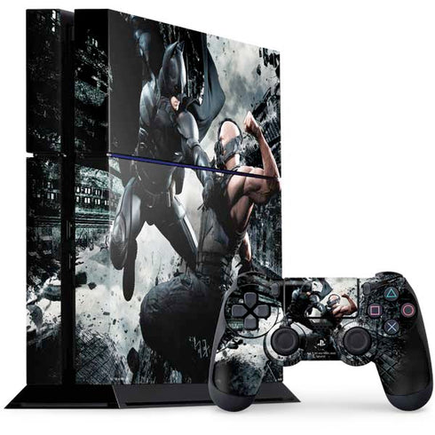 The Dark Knight Rises Batman and Bane Fighting PS4 Console and Controller Bundle Skin