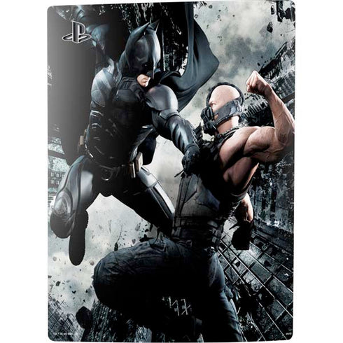 The Dark Knight Rises Batman and Bane Fighting PS5 Console Skin