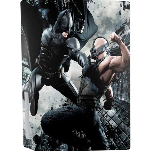 The Dark Knight Rises Batman and Bane Fighting PS5 Console Skin