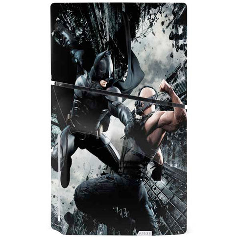 The Dark Knight Rises Batman and Bane Fighting PS5 Slim Disk Bundle Skin
