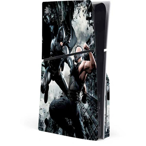The Dark Knight Rises Batman and Bane Fighting PS5 Slim Disk Console Skin