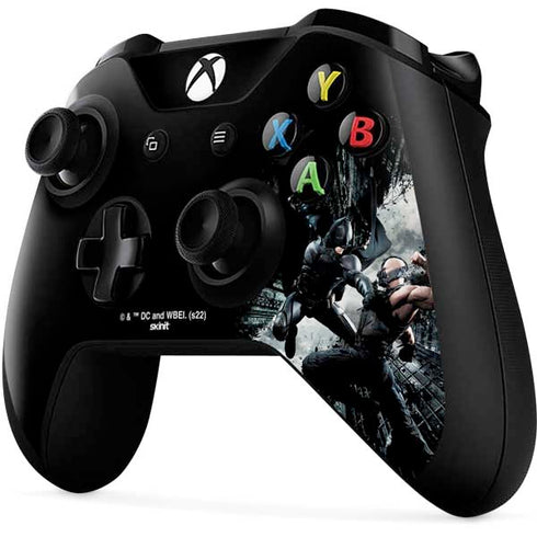 The Dark Knight Rises Batman and Bane Fighting Xbox One X Controller Skin