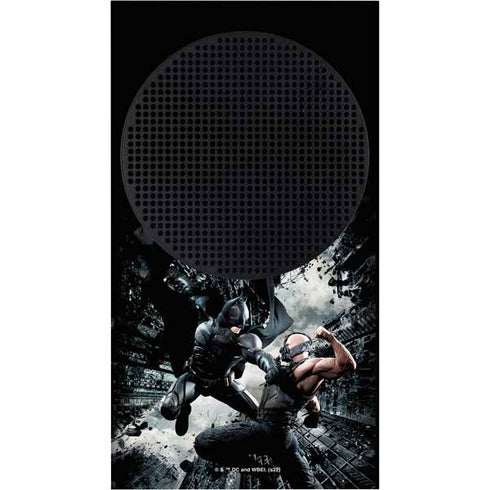 The Dark Knight Rises Batman and Bane Fighting Xbox Series S Console Skin