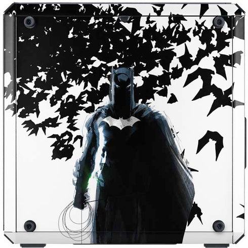 DC Comics Batman Holding batarang Art Cooler Master MasterBox Q300L Mini Tower Skin