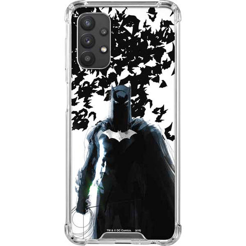 DC Comics Batman Holding batarang Art Galaxy A32 5G Clear Case