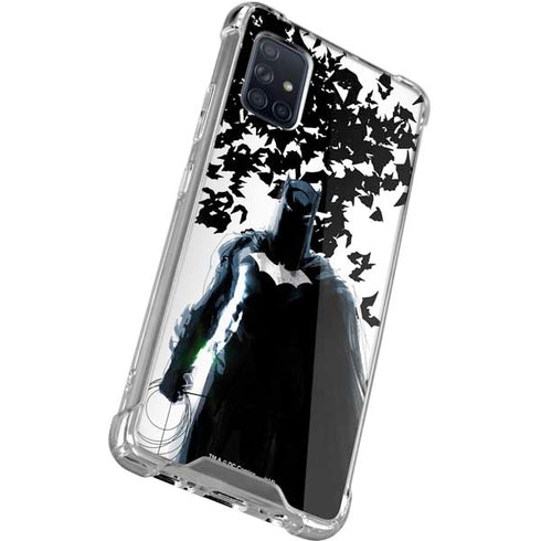 DC Comics Batman Holding batarang Art Galaxy A71 5G Clear Case