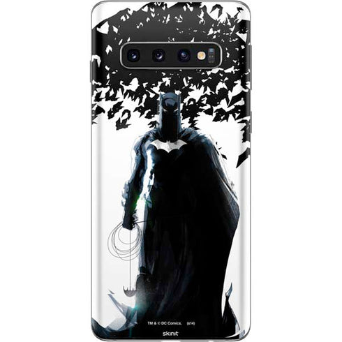 DC Comics Batman Holding batarang Art Galaxy S10 Skin