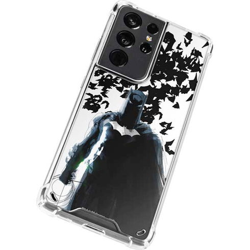 DC Comics Batman Holding batarang Art Galaxy S21 Ultra 5G Clear Case