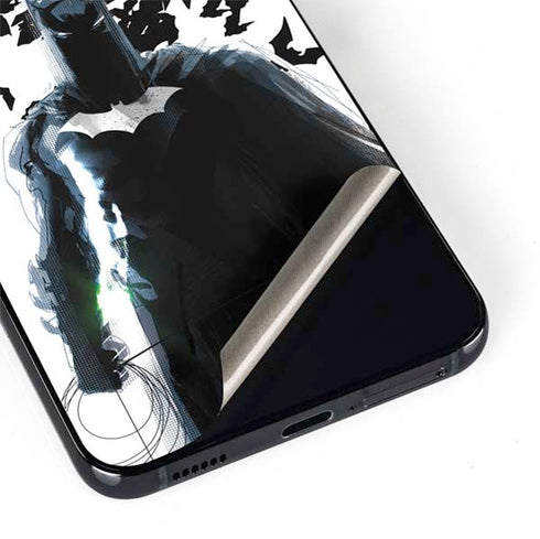 DC Comics Batman Holding batarang Art Galaxy S22 Skin