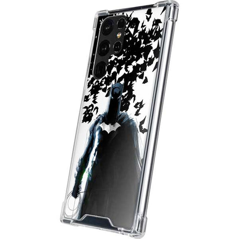DC Comics Batman Holding batarang Art Galaxy S22 Ultra Clear Case