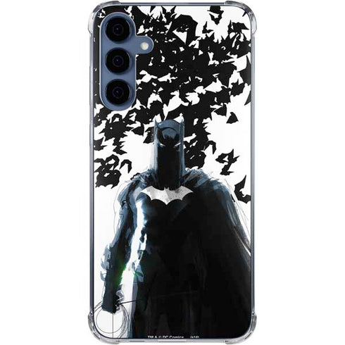 DC Comics Batman Holding batarang Art Galaxy S24 Clear Case
